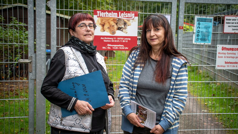 Rosi Pfumfel ist seit vielen Jahren Vorsitzende des Tierschutzvereins für Leisnig und Umgebung. Die Leitung des Tierheimes hat sie inzwischen an ihre Tochter Silke (rechts) abgegeben.