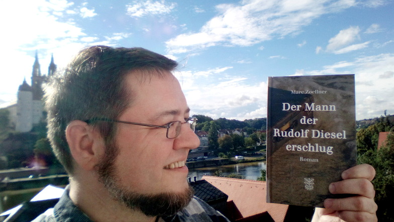 Über den Dächern von Meißen. Marc Zöllner ist ein Kind der Domstadt. Von hier aus startete er auch zu seinen Recherchereisen für seinen nunmehr zweiten Roman "Der Mann, der Rudolf Diesel erschlug".