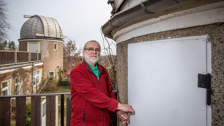 Vereinsmitglied Hans-Dieter Köhler hofft, dass am Sonnabend viele Gäste in die Sternwarte kommen.