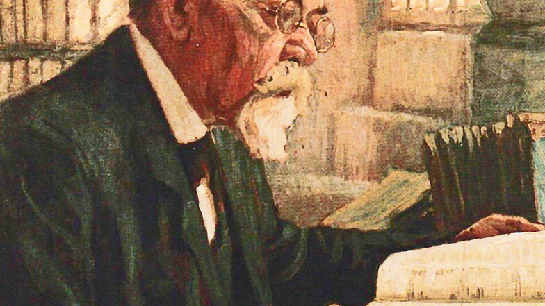 Der Maler Otto Engelhardt-Kyffhäuser porträtierte Professor Richard Jecht 1924