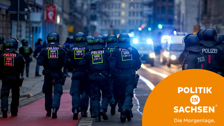 Die Polizei Sachsen meldet in ihrer aktuellen Kriminalitätsstatistik mehr Vorfälle bei Versammlungen und Demonstrationen.