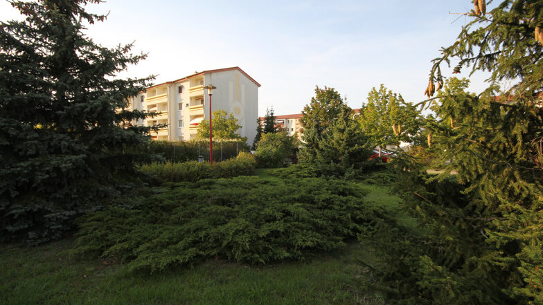 Insbesondere zwischen den Häusern der LebensRäume-Genossenschaft fallen die gepflegten Anlagen, Spielplätze und das viele Grün auf.