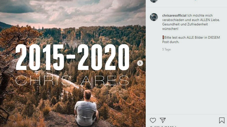 Am 25. September verkündete Chris Ares in sozialen Medien sein Karriere-Aus.