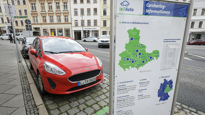 Einer der beiden vorhandenen Carsharing-Standorte ist am Demianiplatz mitten in der Görlitzer Innenstadt zu finden.