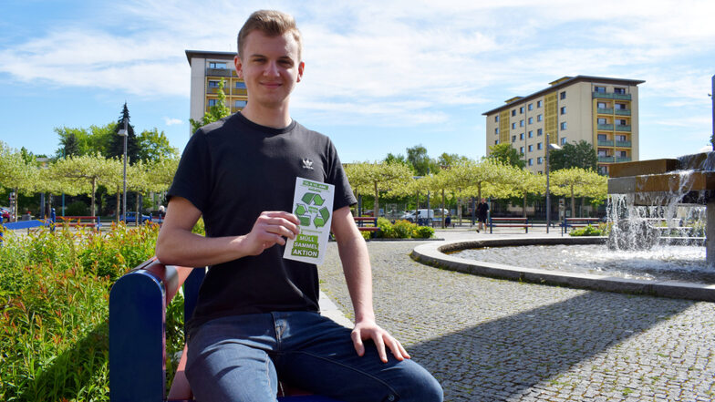 Mit diesem Flyer macht der Hoyerswerdaer Jugendstadtrat auf die mittlerweile zweite Müllsammel-Aktion aufmerksam. Robin Schäfer hofft auf eine höhere Beteiligung als im vergangenen Jahr.