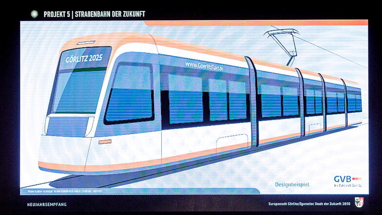 Das ist eine Visualisierung der neuen Görlitzer Straßenbahn.