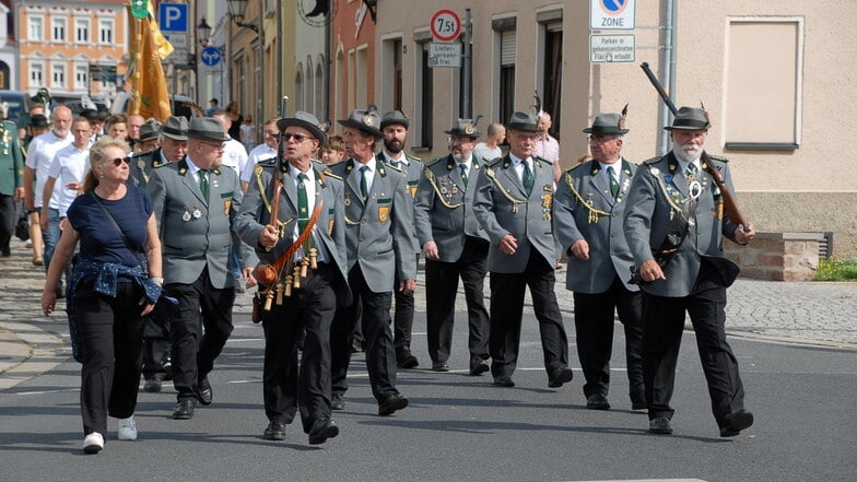 Großenhainer Schützenumzug im Vorjahr.