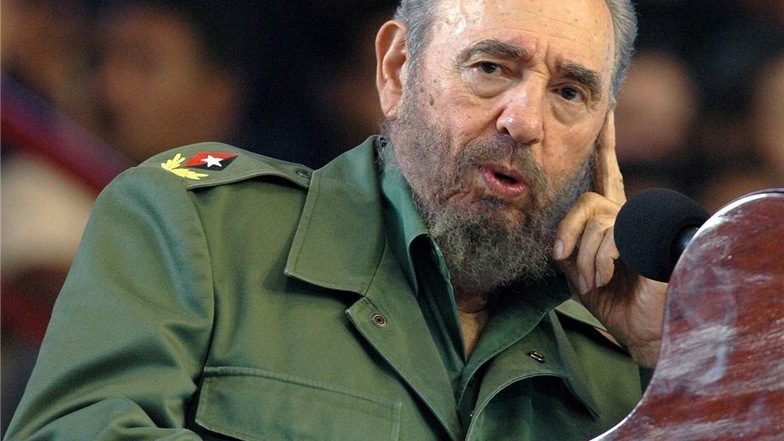 Der Máximo Líder spricht: Castro während einer Rede im Jahr 2006.