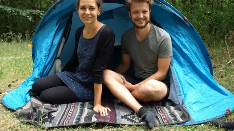 Anne-Sophie Hußler und Patrick Pirl sind Campingfans. Mit ihrer innovativen und nachhaltigen Campingurlaub-Idee „1 Nite Tent“ konnten sie im Rahmen des Wettbewerbs „So geht sächsisch“ überzeugen und einen von acht Preisen erringen.