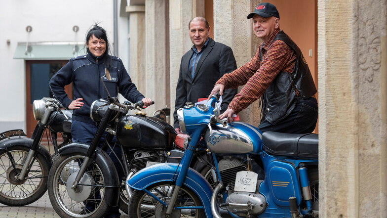 Wertvolle Motorräder aus Kripo live in Großenhain entdeckt
