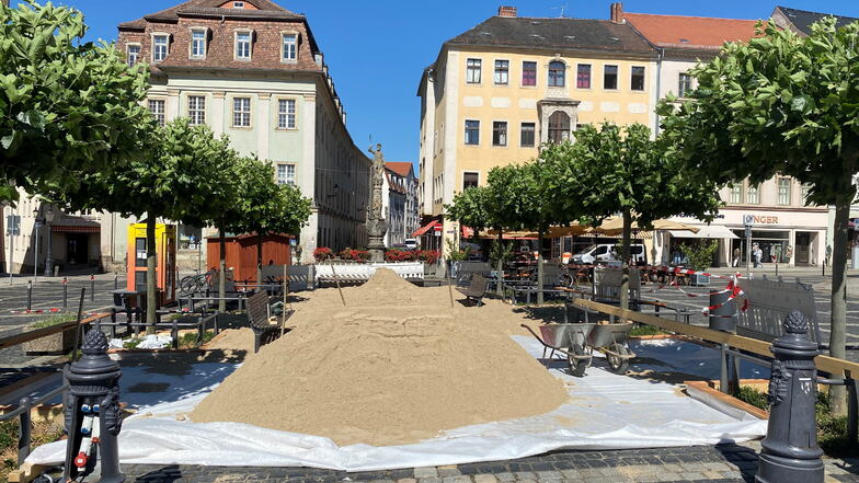 Zittaus Marktplatz bekommt erstmals eine Strandbar