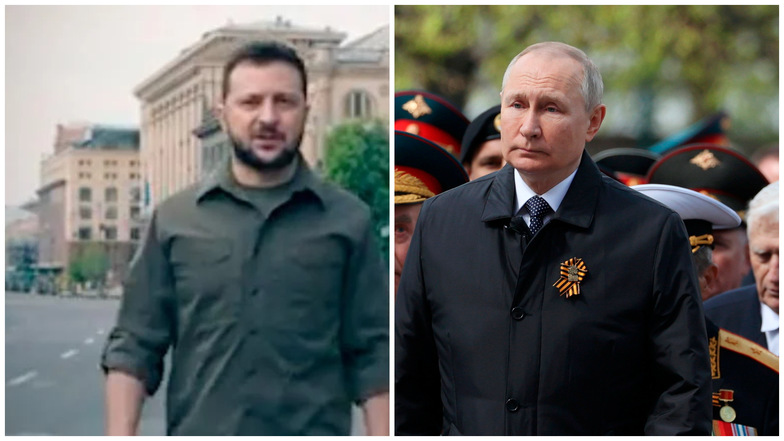 Putin und Selenskyj am 9. Mai: Wie unterschiedlich sich die Präsidenten inszenieren