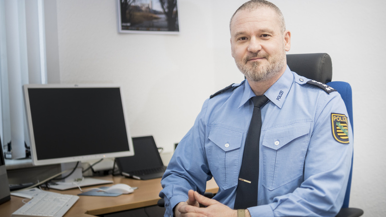 Der neue Leiter des Polizeireviers Riesa, Erster Polizeihauptkommissar Andreas Wnuck.