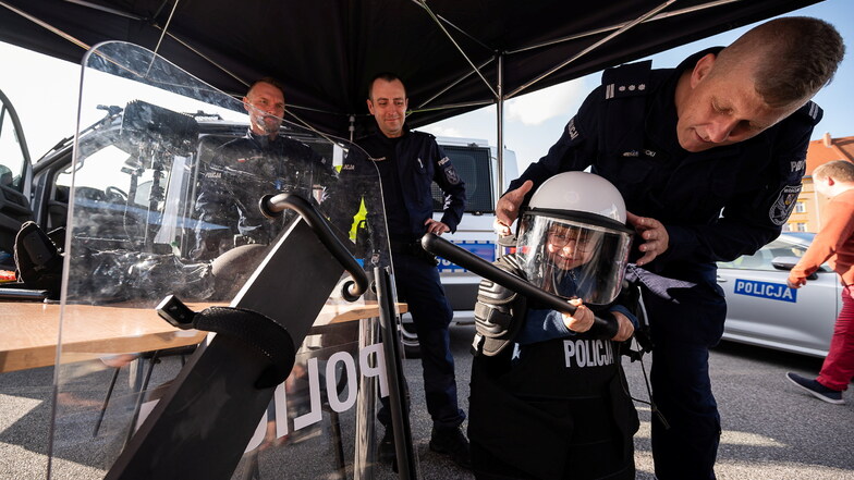 Auch die polnische Polizei war beim Tag der Polizei vertreten.