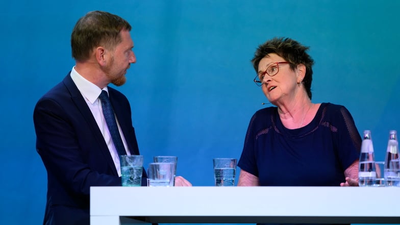 Wird CDU-Chef Michael Kretschmer in Koalitionsverhandlungen mit BSW-Spitzenkandidatin Sabine Zimmermann gehen?