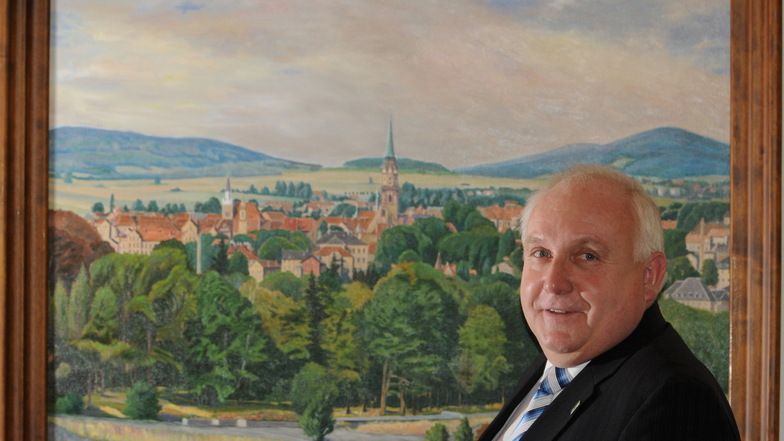 Löbaus ehemaliger Oberbürgermeister Dietmar Buchholz.