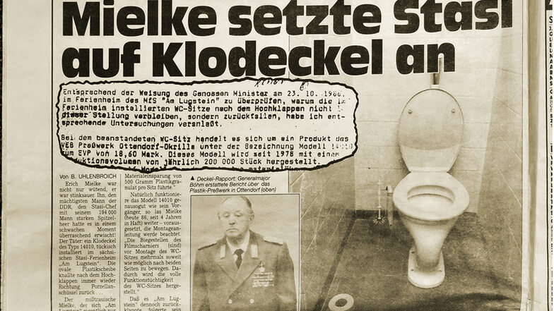 Süffisant berichtet Bild im Februar 1994 über das „Klo-Komplott“. 