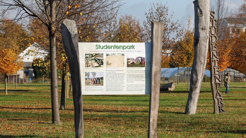 Im "Studentenpark" in Zittau können Absolventen der Hochschulen zur Erinnerung an ihr Studium einen Baum pflanzen.