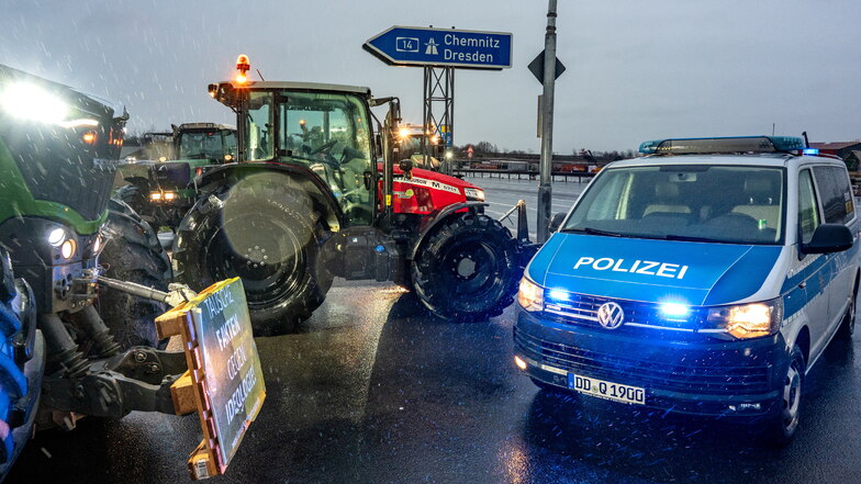 Bauernprotest: Diese Straßen sind am Montag in Mittelsachsen betroffen