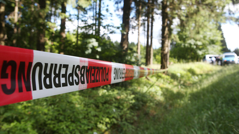 Fundort der Leiche in einem Waldstück in Thüringen