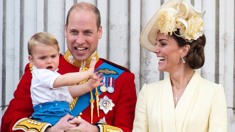 Prinz Louis mit seinen Eltern, Prinz William und Herzogin Kate.