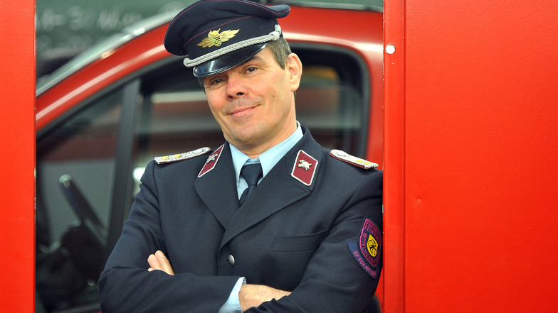 Jörg Neumann, Gemeindewehrleiter in Mittelherwigsdorf, sieht den Ruf der Freiwilligen Feuerwehren in ein schlechtes Licht gerückt. 