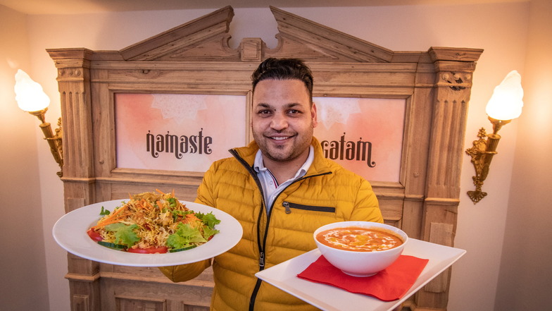Vinod Kumar hofft darauf, dass er in seinem indischen Restaurant „Namaste“ an der Döbelner Bahnhofstraße bald Gäste empfangen kann.