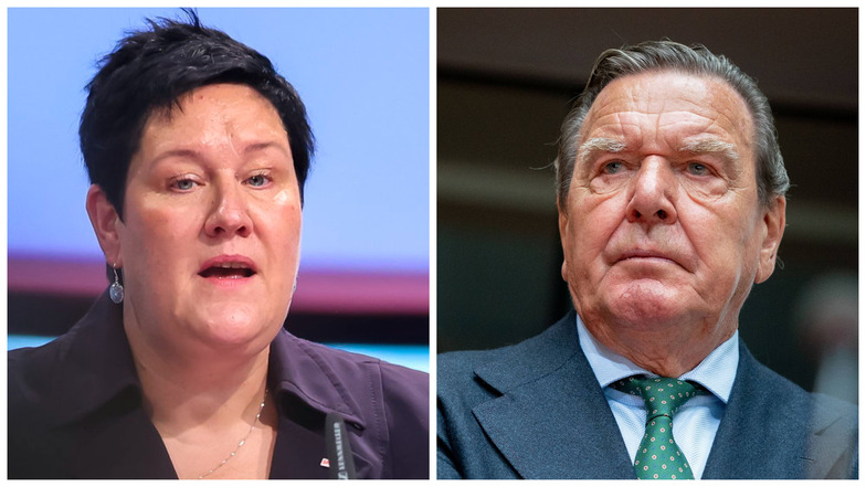 Sachsens SPD-Landesvorsitzende Kathrin Michel legt  Altkanzler Gerhard Schröder den Austritt nahe.