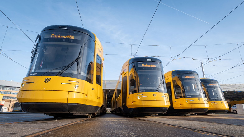 Etwa drei Viertel der Schienen in Dresden sind so verbreitert, dass die neuen Bahnen darauf fahren können.