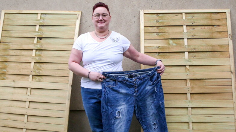 Sandra Schlenkrich aus Kamenz hat fast 20 Kilogramm abgenommen, nachdem sie sich vor sieben Wochen einen Magenbypass legen ließ.