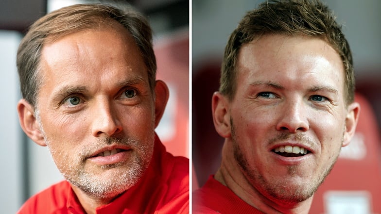 Thomas Tuchel (links) soll Julian Nagelsmann als Trainer beim FC Bayern München ablösen.