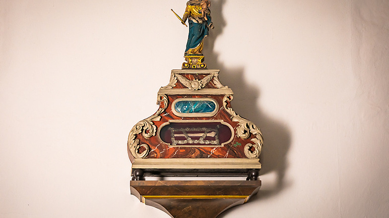 In St. Mariä Himmelfahrt befindet sich diese Reliquie des Hl. Bonifatius.