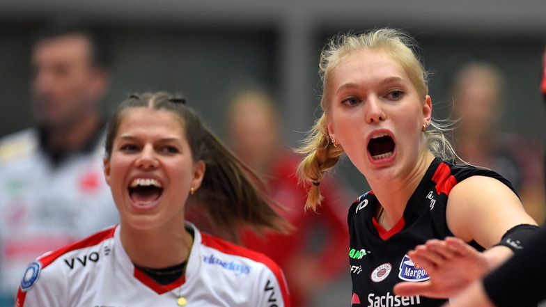 Sophie Dreblow und Linda Bock (r.) verlassen nach zwei Jahren den Dresdner SC.