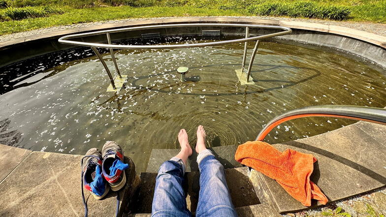 So sieht es jetzt aus und kann wieder genutzt werden: Das Kneipp-Becken im Jonsdorfer Kurpark.