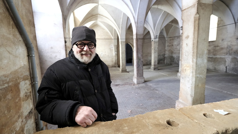 Der neue Eigentümer im Kreuzgewölbe des Kornhauses: Tom Lauerwald, Chef der Otto-und-Emma-Horn-Stiftung Meißen.