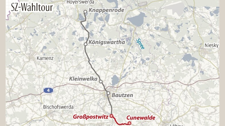 Die fünfte und letzte Etappe der SZ-Wahltour führte die Reporterinnen von Großpostwitz nach Cunewalde.