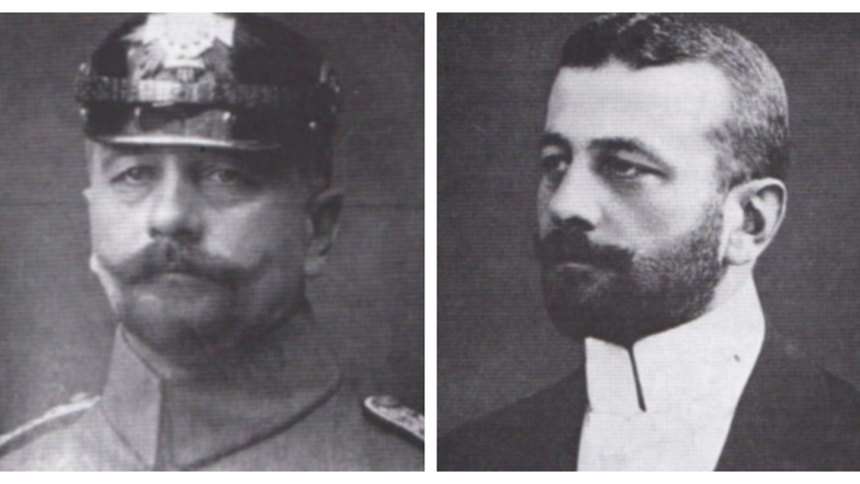 Dr. Wilhelm Külz als Hauptmann und Kompaniechef an der Westfront im Ersten Weltkrieg (links) und während seiner Amtszeit in Zittau.
