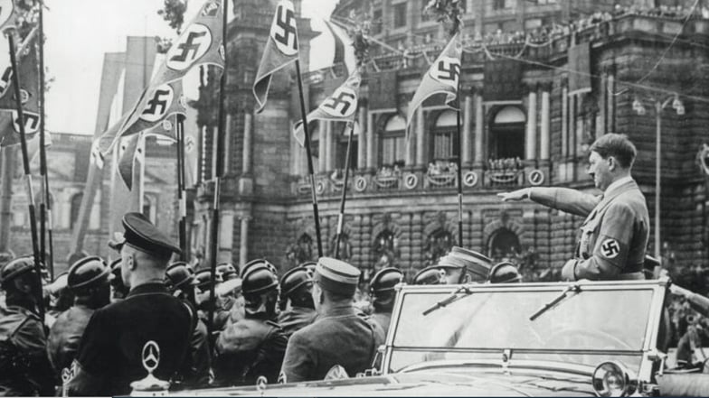 Die Aufstiege von NSDAP und AfD weisen Parallelen auf. Doch wer beides gleichsetzt, hat aus der Geschichte nichts gelernt. Das Bild entstammt dem Bestand der SLUB/Deutschen Fotothek, die in diesem Jahr ihr 100. Bestehen begeht.