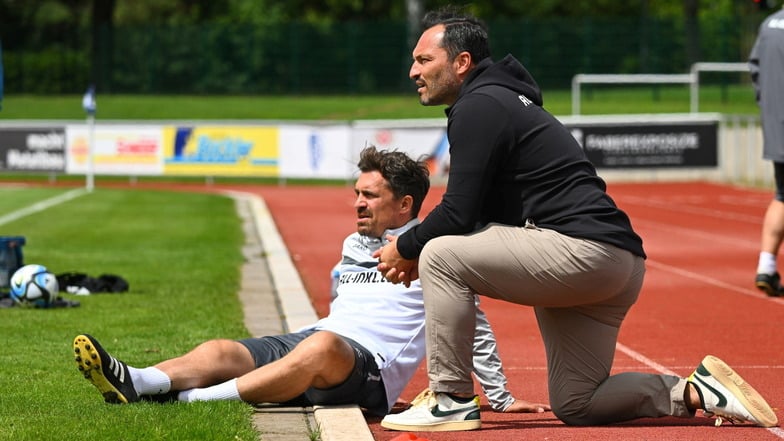 Sprechen täglich über potenzielle Neuzugänge für Dynamo Dresden: Trainer Thomas Stamm und Sportgeschäftsführer Thomas Brendel.