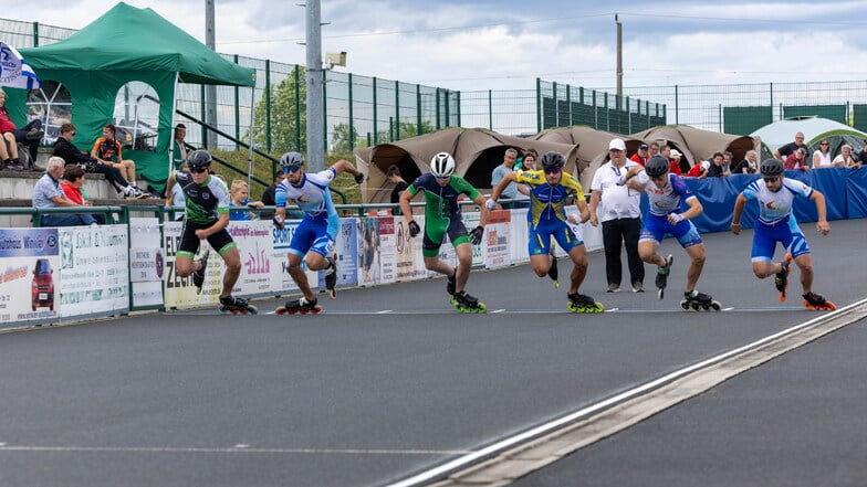 Tolle Wettkampfstimmung ist man bei Großenhainer Speedskate-Events - hier die Deutschen Meisterschaften im Juni - gewohnt. Am Wochenende startet das nächste Highlight im Sportpark.