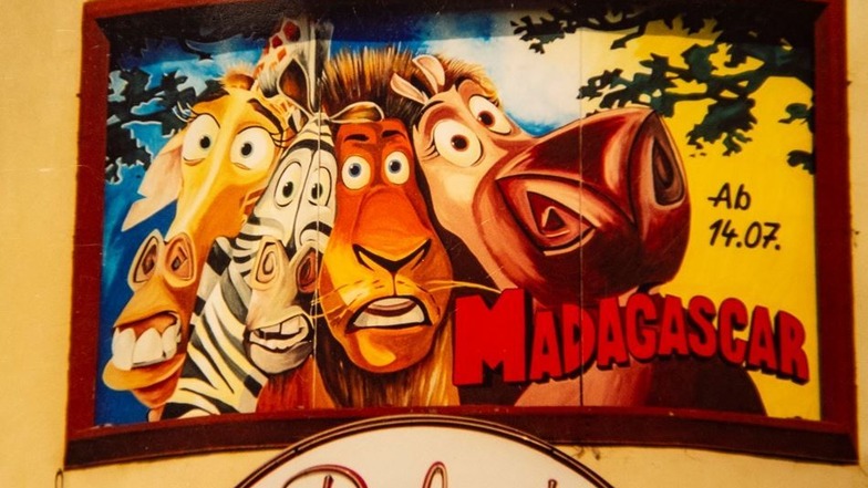 Melman, Marty, Alex und Gloria –die vier Hauptdarsteller in „Madagascar“. Für Inspiration für die Plakate hat Rotter immer alles genutzt, was ihm in die Hände kam.
