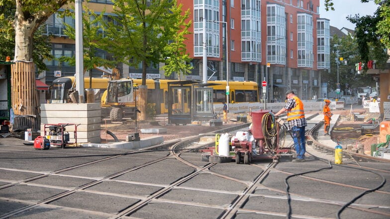 Nach Gleisbau am Dresdner Fetscherplatz: So fahren die Straßenbahnen ab Montag