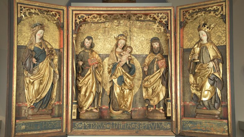 Der Vielauer Altar aus dem Jahr 1514 erstrahlt in neuem Glanz. Der Öffentlichkeit wird er am morgigen Mittwoch in Zwickau präsentiert.
