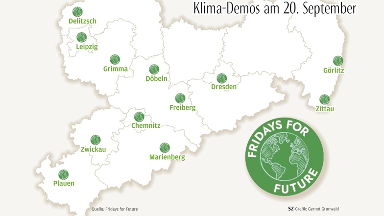 In etlichen sächsischen Städten finden am 20. September Demonstrationen für mehr Klimaschutz statt.