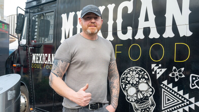 Mike Löhnlein besitzt mehrere Foodtrucks, an denen es mexikanisch-amerikanische Gerichte zu kaufen gibt.