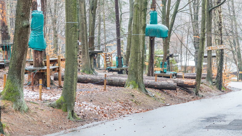 Wegen massiver Schäden im Baumbestand muss der Kletterwald Kriebstein in dieser Saison geschlossen bleiben.
