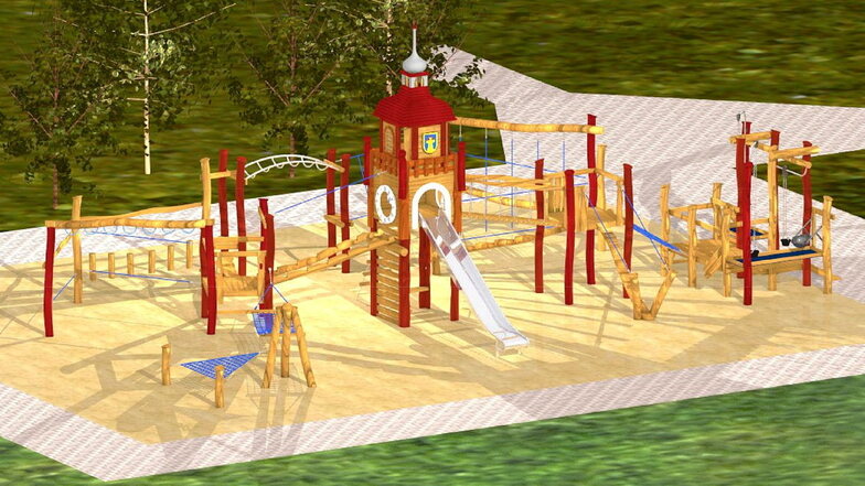 Spielplatz mit Mini-Rathaus auf Waldheims Oberwerder geplant