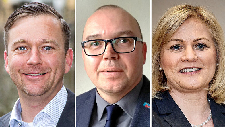 Thomas Peters (CDU), Michael Ullmann (AfD) und Madlen Rätze (Einzelkandidatin) wollen am 18. April zum Bürgermeister in Bad Gottleuba-Berggießhübel gewählt werden.