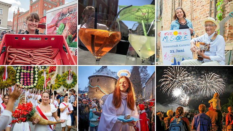 Bunt wird das Jahr 2024 in der Lessingstadt Kamenz mit Würstchenmarkt, Cocktailnacht, Fete de la Musique, Forstfest, Advents-Spectaculum und großem Feuerwerk zum Abschluss.