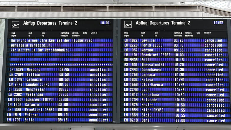 An mehreren Flughäfen in Deutschland wird am Donnerstag und Freitag gestreikt.